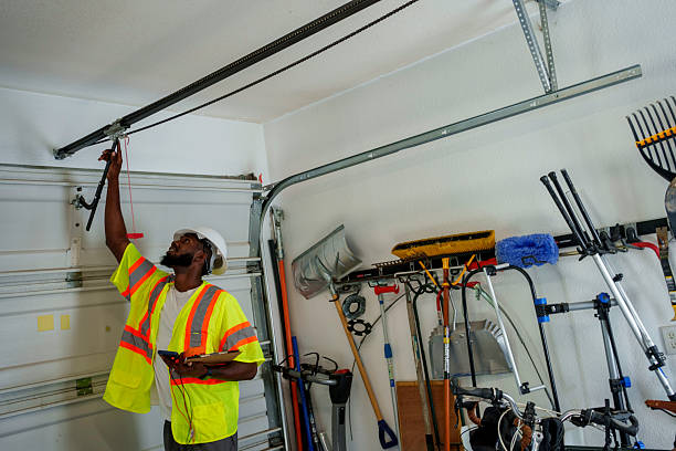 Professional Garage Door Panel Replacement technician working in Frankenmuth, MI